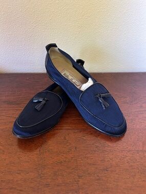 Wilson & Dean for Wilkes Bashford Royal Blue Tasseled Loafers - Size 38 (US 8)